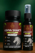 Ashva Shakti Capsules & Oil for Strength, Stamina & Energy Support | Ayurvedic Vitality Booster | Ashva Ayurveda